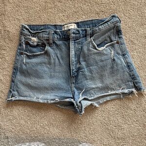 Abercrombie & Fitch the Mom Denim Blue Women's Shorts